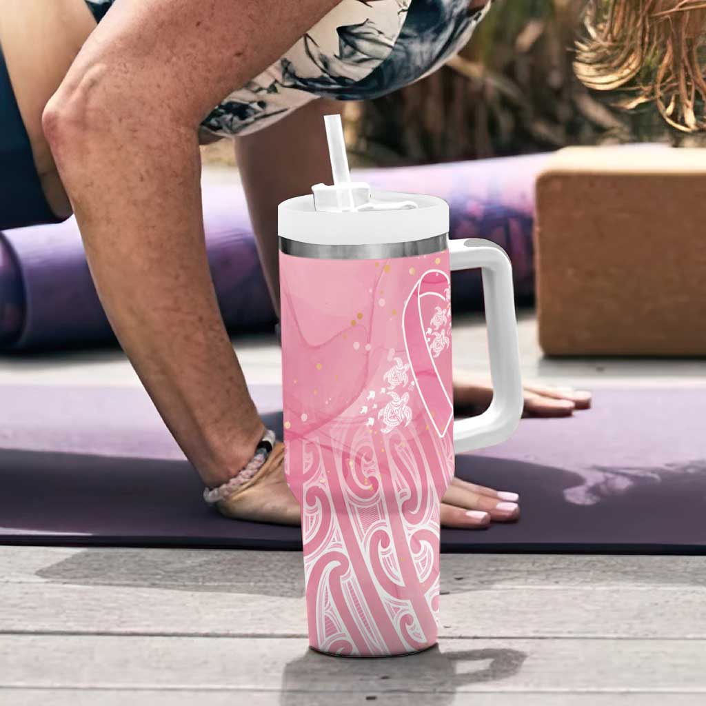 Breast Cancer Awareness Maori Tumbler With Handle Kia Kaha Kia Maia Kia Manawanui - Aussie Hoodie