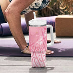 Breast Cancer Awareness Maori Tumbler With Handle Kia Kaha Kia Maia Kia Manawanui - Aussie Hoodie