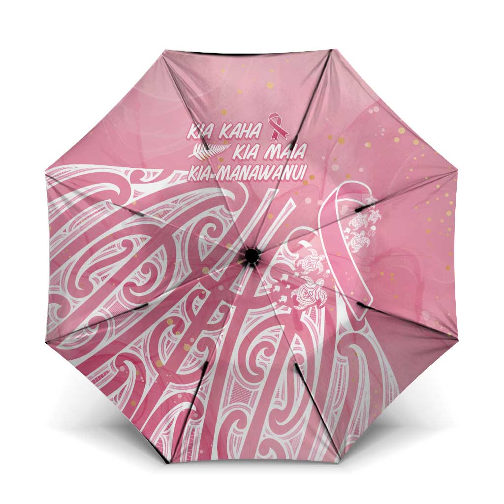 Breast Cancer Awareness Maori Umbrella Kia Kaha Kia Maia Kia Manawanui - Aussie Hoodie