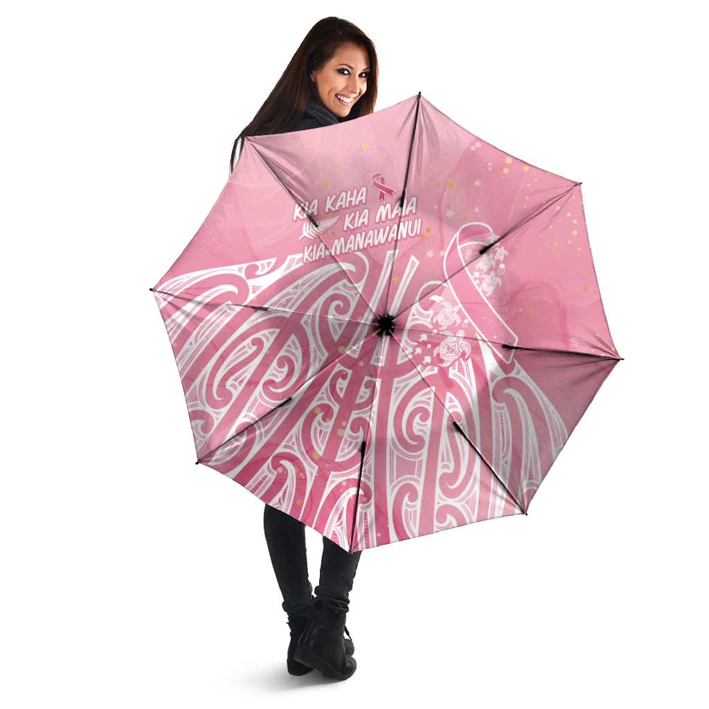 Breast Cancer Awareness Maori Umbrella Kia Kaha Kia Maia Kia Manawanui - Aussie Hoodie