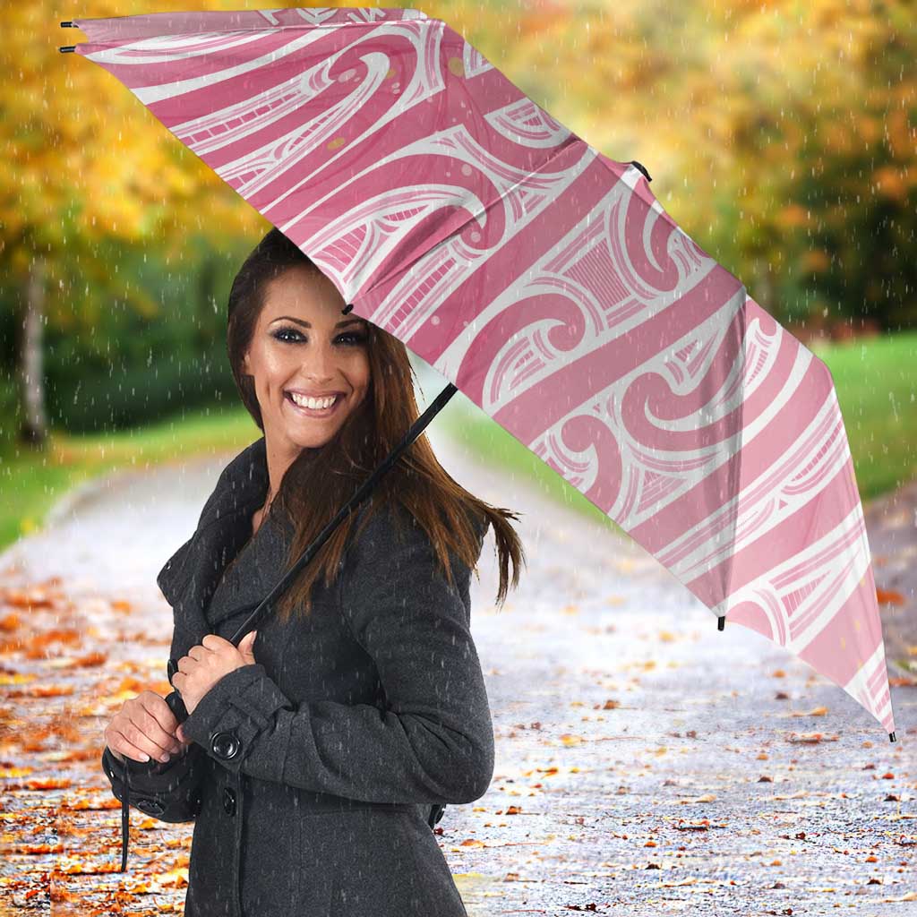 Breast Cancer Awareness Maori Umbrella Kia Kaha Kia Maia Kia Manawanui - Aussie Hoodie
