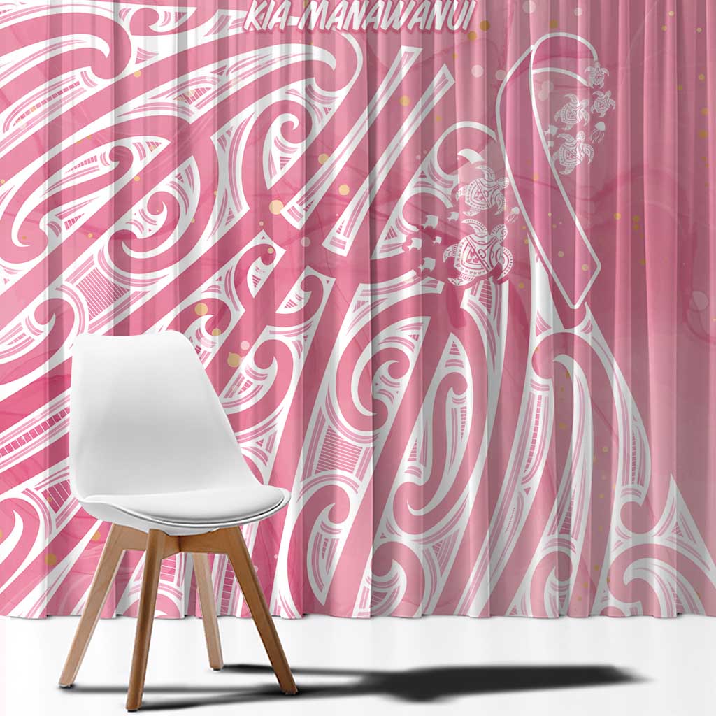 Breast Cancer Awareness Maori Window Curtain Kia Kaha Kia Maia Kia Manawanui - Aussie Hoodie