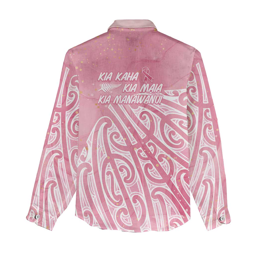 Breast Cancer Awareness Maori Women Casual Shirt Kia Kaha Kia Maia Kia Manawanui - Aussie Hoodie