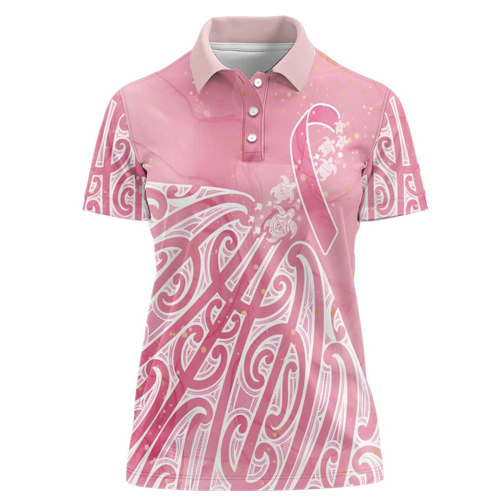 Breast Cancer Awareness Maori Women Polo Shirt Kia Kaha Kia Maia Kia Manawanui - Aussie Hoodie