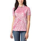 Breast Cancer Awareness Maori Women Polo Shirt Kia Kaha Kia Maia Kia Manawanui - Aussie Hoodie