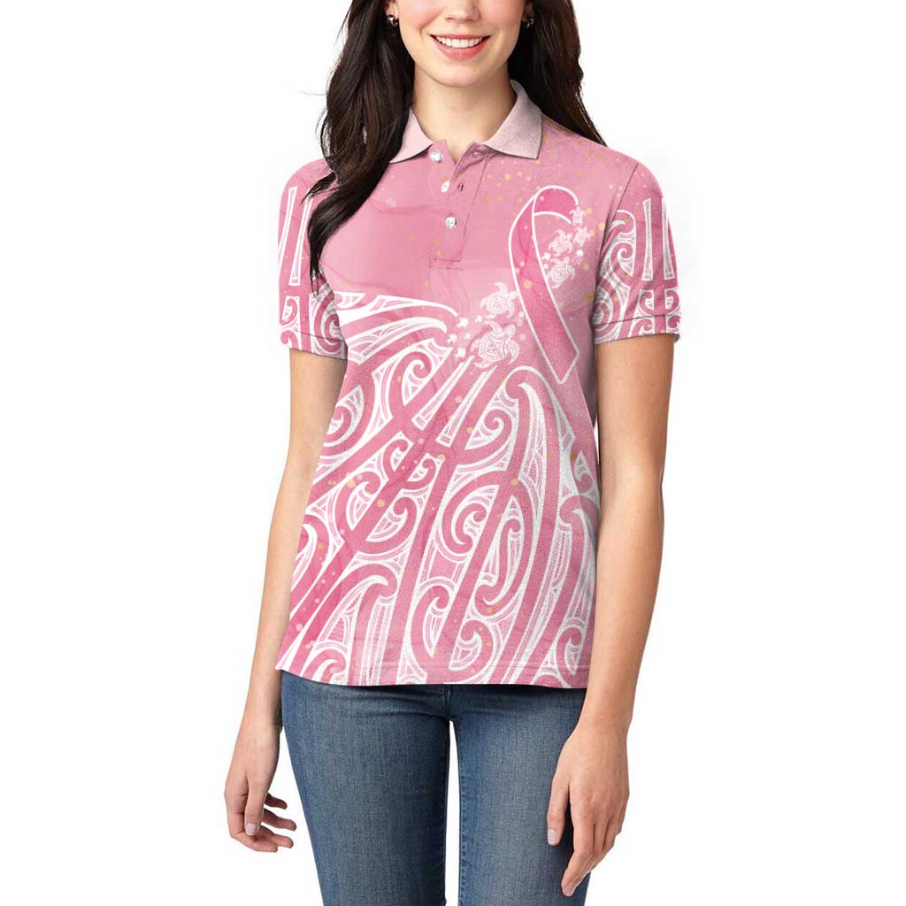 Breast Cancer Awareness Maori Women Polo Shirt Kia Kaha Kia Maia Kia Manawanui - Aussie Hoodie