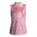 Breast Cancer Awareness Maori Women Sleeveless Polo Shirt Kia Kaha Kia Maia Kia Manawanui - Aussie Hoodie