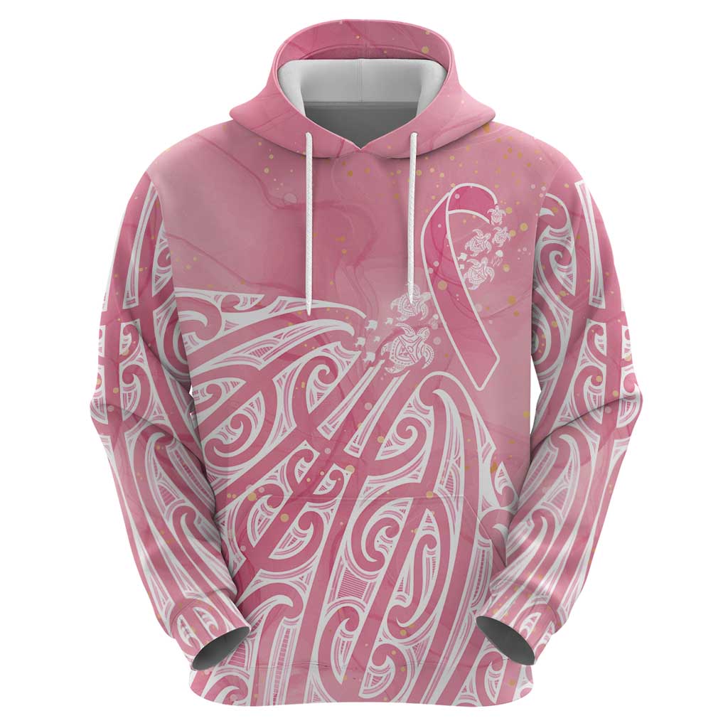 Breast Cancer Awareness Maori Zip Hoodie Kia Kaha Kia Maia Kia Manawanui - Aussie Hoodie