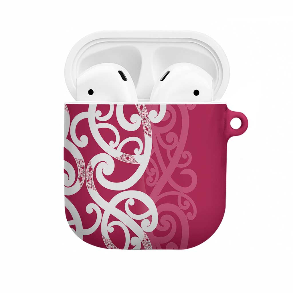 Breast Cancer Awareness Maori AirPods Case Koru Kowhaiwhai - Aussie Hoodie