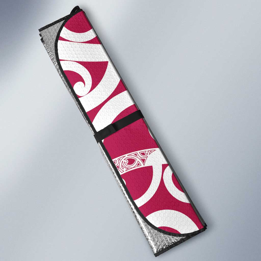 Breast Cancer Awareness Maori Auto Sun Shade Koru Kowhaiwhai - Aussie Hoodie