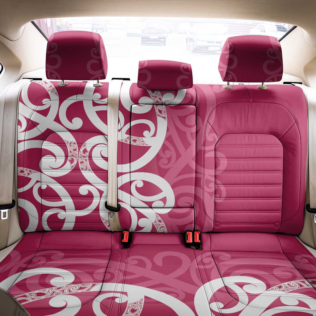 Breast Cancer Awareness Maori Back Car Seat Cover Koru Kowhaiwhai - Aussie Hoodie