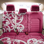 Breast Cancer Awareness Maori Back Car Seat Cover Koru Kowhaiwhai - Aussie Hoodie