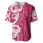 Breast Cancer Awareness Maori Baseball Jersey Koru Kowhaiwhai - Aussie Hoodie