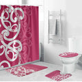Breast Cancer Awareness Maori Bathroom Set Koru Kowhaiwhai - Aussie Hoodie
