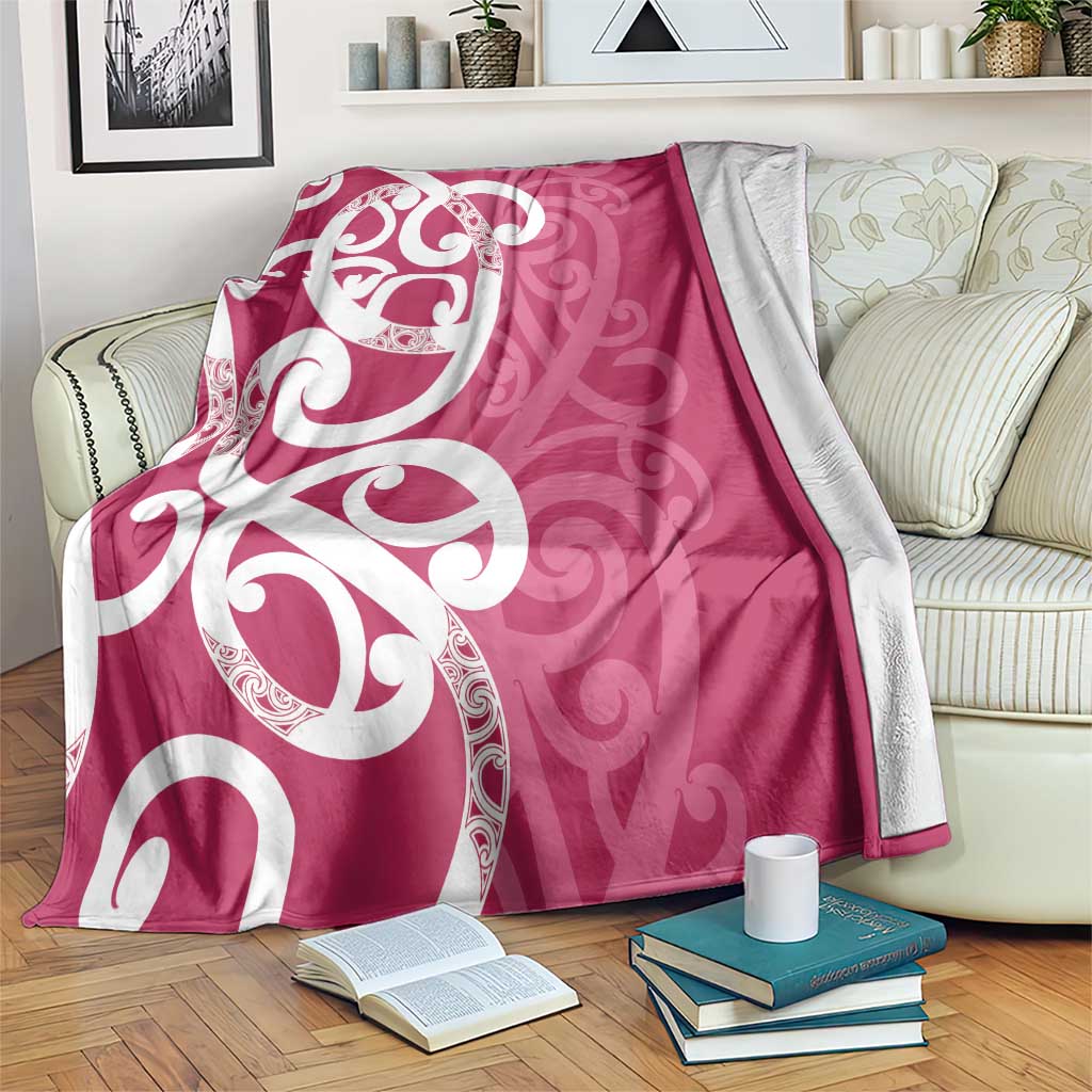Breast Cancer Awareness Maori Blanket Koru Kowhaiwhai - Aussie Hoodie