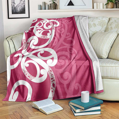 Breast Cancer Awareness Maori Blanket Koru Kowhaiwhai - Aussie Hoodie