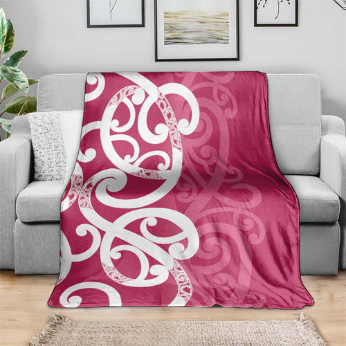 Breast Cancer Awareness Maori Blanket Koru Kowhaiwhai - Aussie Hoodie