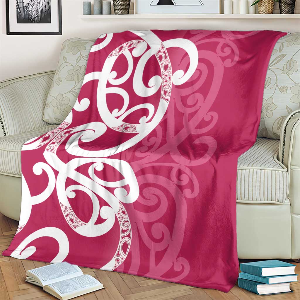 Breast Cancer Awareness Maori Blanket Koru Kowhaiwhai - Aussie Hoodie