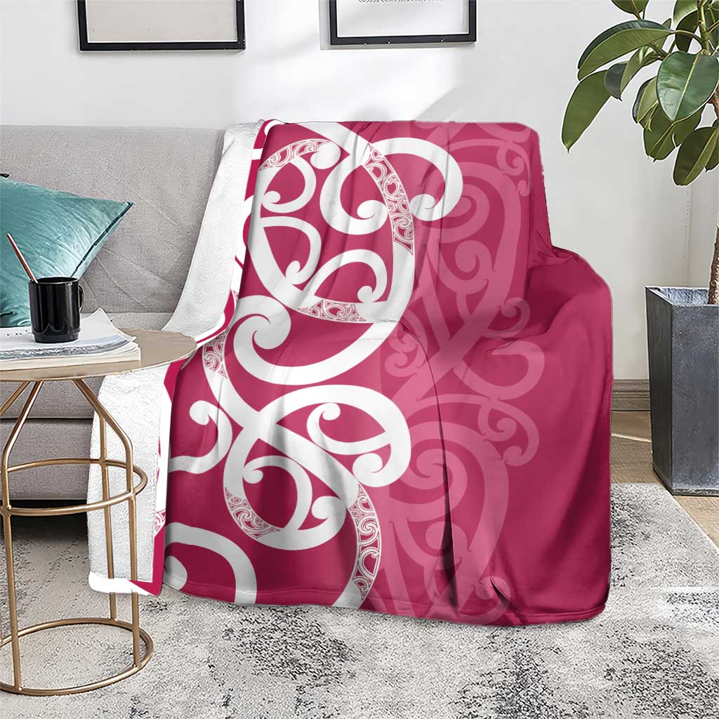Breast Cancer Awareness Maori Blanket Koru Kowhaiwhai - Aussie Hoodie