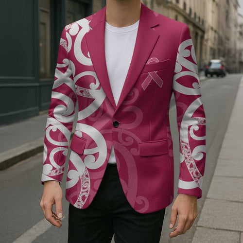 Breast Cancer Awareness Maori Blazer Koru Kowhaiwhai - Aussie Hoodie