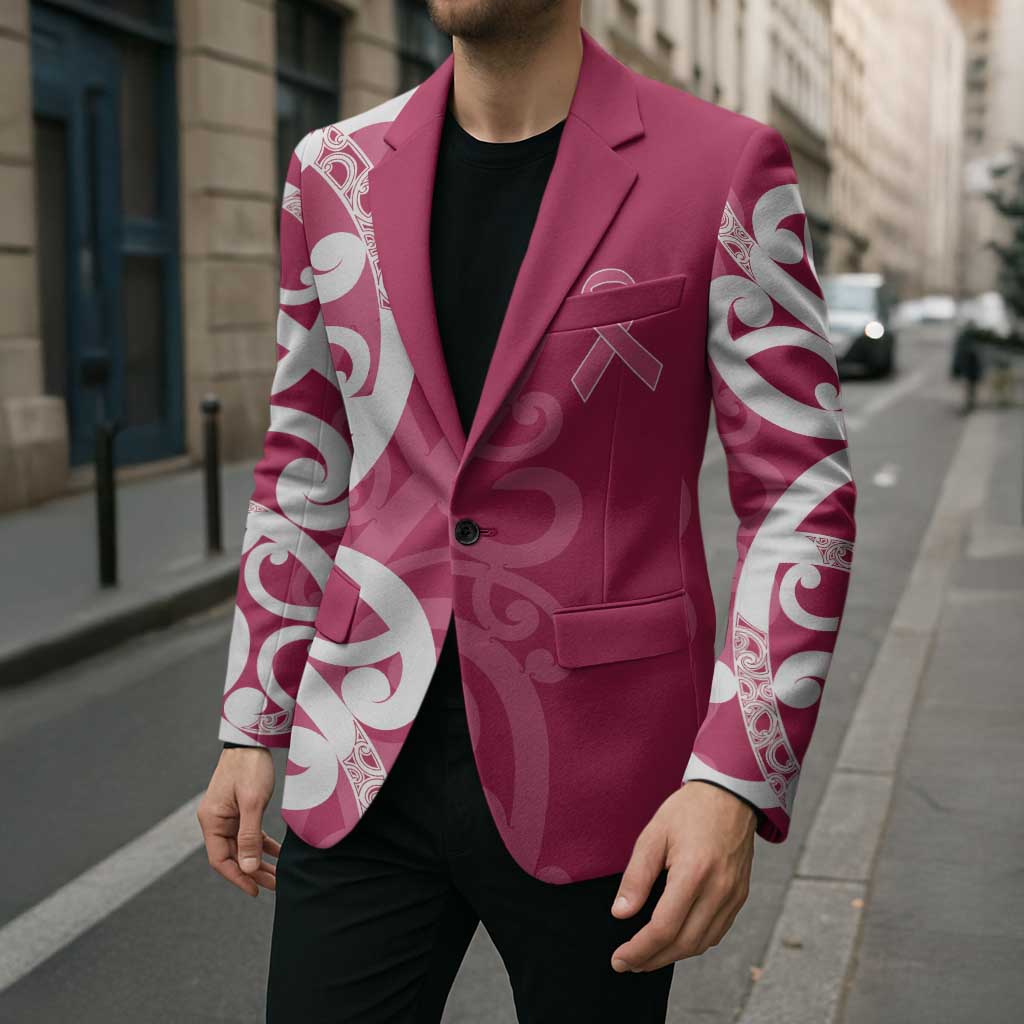 Breast Cancer Awareness Maori Blazer Koru Kowhaiwhai - Aussie Hoodie