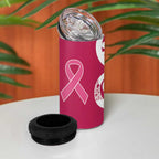 Breast Cancer Awareness Maori 4 in 1 Can Cooler Tumbler Koru Kowhaiwhai - Aussie Hoodie