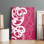 Breast Cancer Awareness Maori Canvas Wall Art Koru Kowhaiwhai - Aussie Hoodie