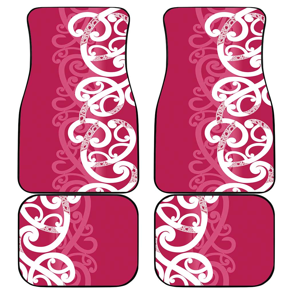 Breast Cancer Awareness Maori Car Mats Koru Kowhaiwhai - Aussie Hoodie