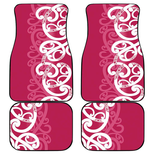 Breast Cancer Awareness Maori Car Mats Koru Kowhaiwhai - Aussie Hoodie