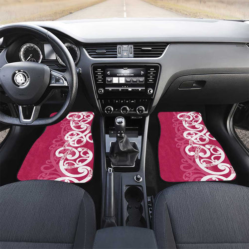 Breast Cancer Awareness Maori Car Mats Koru Kowhaiwhai - Aussie Hoodie