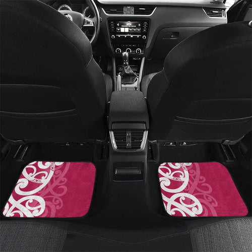 Breast Cancer Awareness Maori Car Mats Koru Kowhaiwhai - Aussie Hoodie