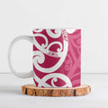 Breast Cancer Awareness Maori Ceramic Mug Koru Kowhaiwhai - Aussie Hoodie