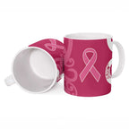 Breast Cancer Awareness Maori Ceramic Mug Koru Kowhaiwhai - Aussie Hoodie
