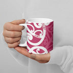 Breast Cancer Awareness Maori Ceramic Mug Koru Kowhaiwhai - Aussie Hoodie