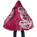 Breast Cancer Awareness Maori Cloak Koru Kowhaiwhai - Aussie Hoodie