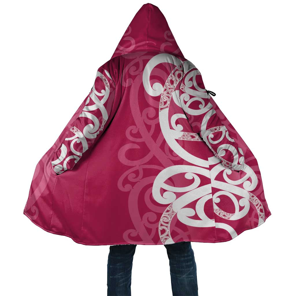 Breast Cancer Awareness Maori Cloak Koru Kowhaiwhai - Aussie Hoodie