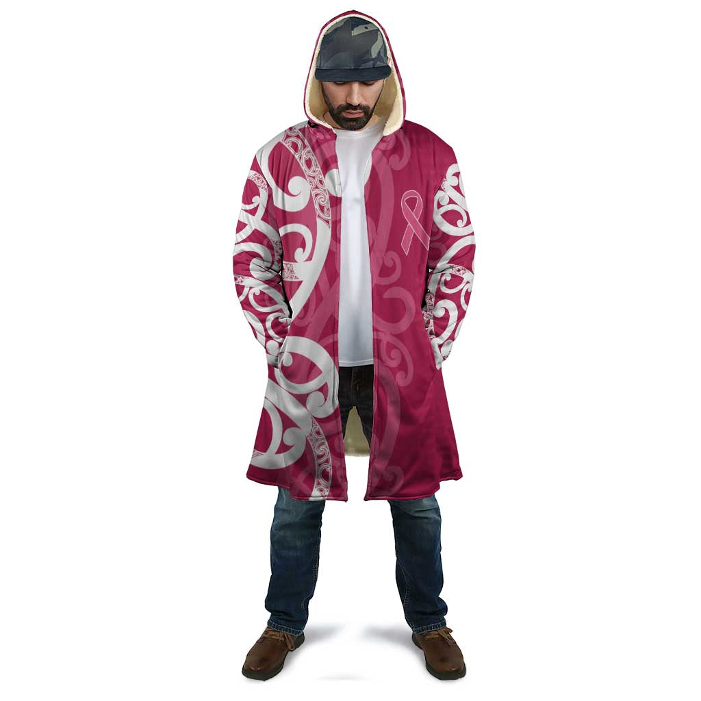 Breast Cancer Awareness Maori Cloak Koru Kowhaiwhai - Aussie Hoodie