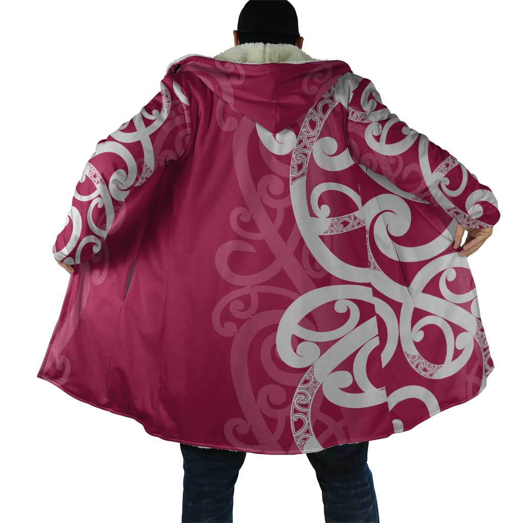 Breast Cancer Awareness Maori Cloak Koru Kowhaiwhai - Aussie Hoodie