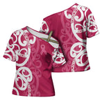 Breast Cancer Awareness Maori Cross Shoulder Shirt Koru Kowhaiwhai - Aussie Hoodie