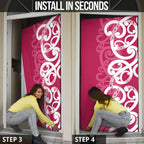 Breast Cancer Awareness Maori Door Cover Koru Kowhaiwhai - Aussie Hoodie
