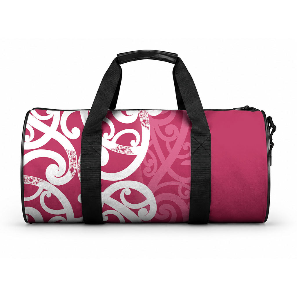 Breast Cancer Awareness Maori Duffle Bag Koru Kowhaiwhai