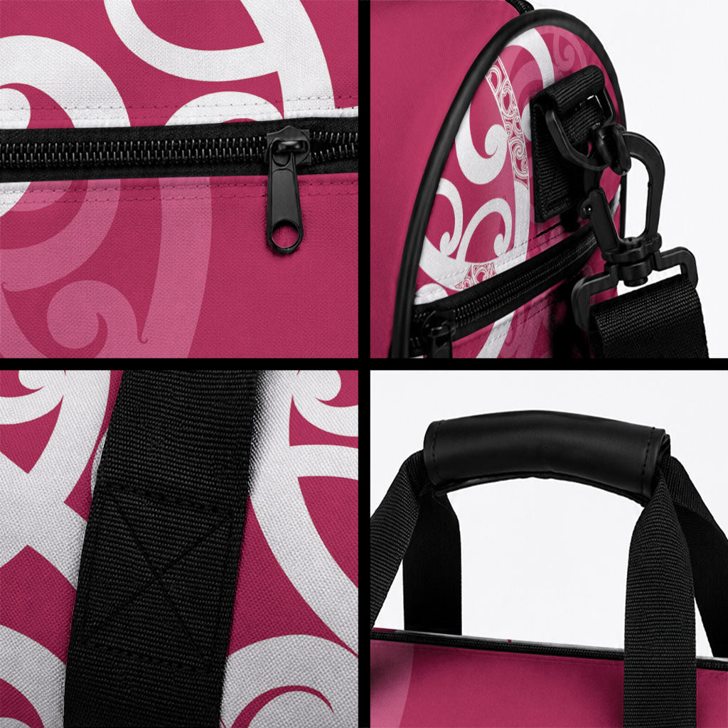 Breast Cancer Awareness Maori Duffle Bag Koru Kowhaiwhai