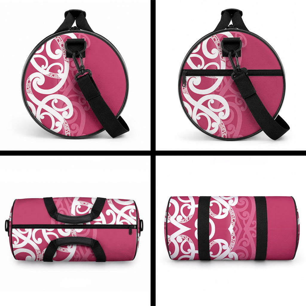 Breast Cancer Awareness Maori Duffle Bag Koru Kowhaiwhai