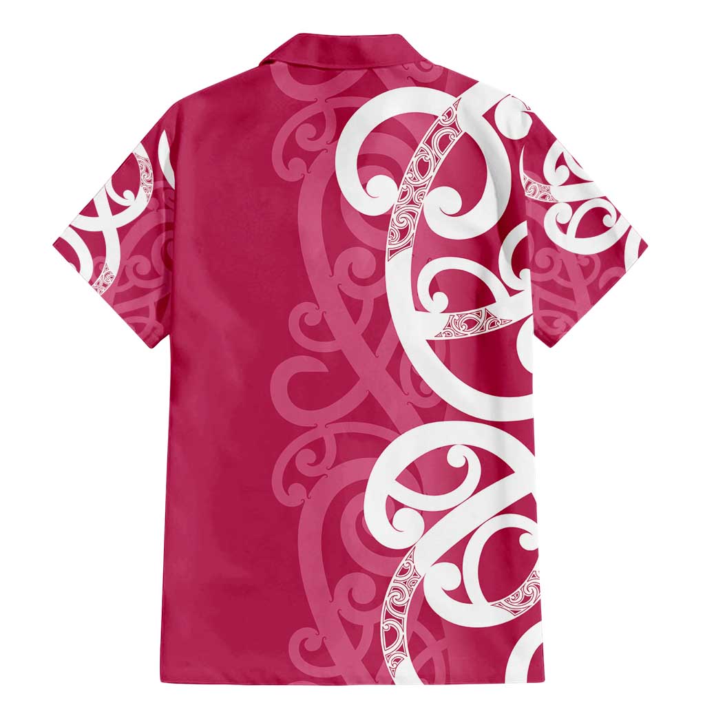 Breast Cancer Awareness Maori Family Matching Mermaid Dress and Hawaiian Shirt Koru Kowhaiwhai - Aussie Hoodie