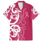 Breast Cancer Awareness Maori Family Matching Off Shoulder Maxi Dress and Hawaiian Shirt Koru Kowhaiwhai - Aussie Hoodie