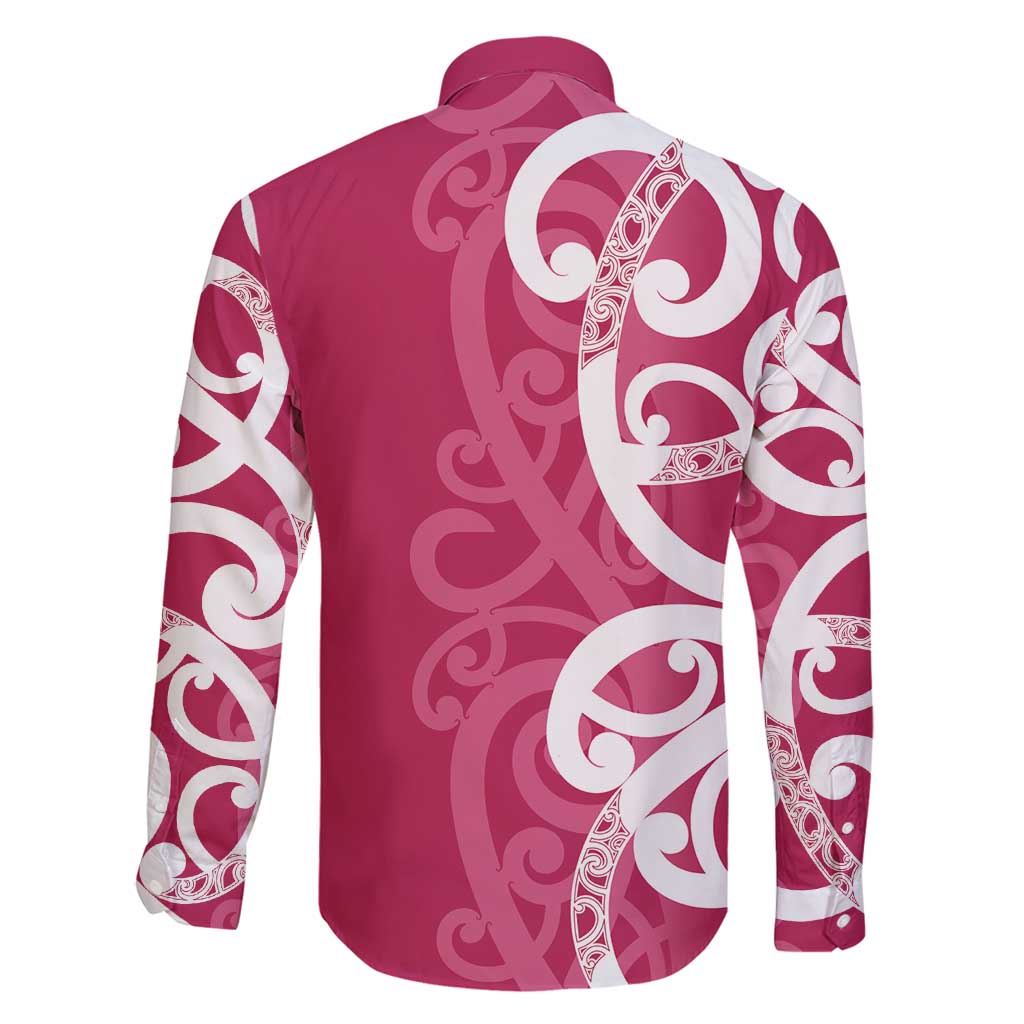 Breast Cancer Awareness Maori Family Matching Tank Maxi Dress and Hawaiian Shirt Koru Kowhaiwhai - Aussie Hoodie