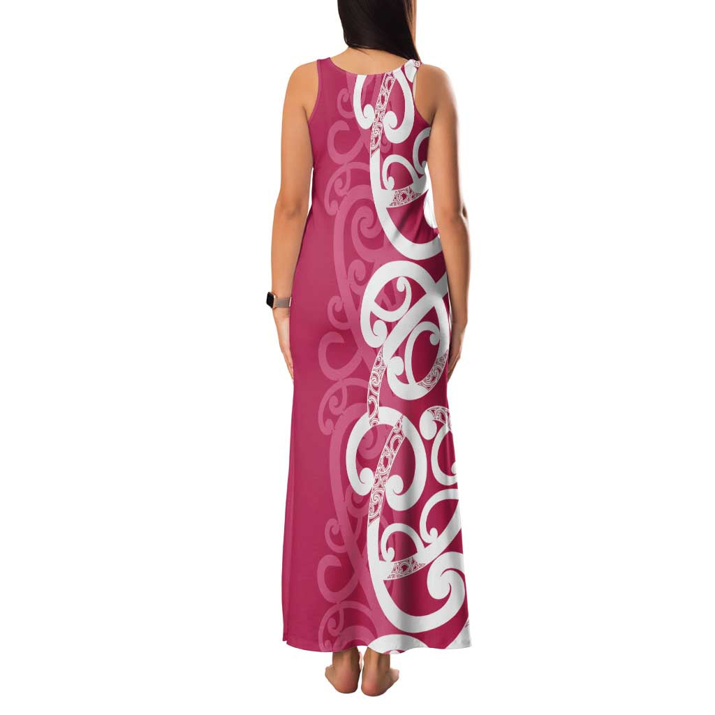 Breast Cancer Awareness Maori Family Matching Tank Maxi Dress and Hawaiian Shirt Koru Kowhaiwhai - Aussie Hoodie