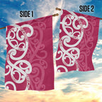 Breast Cancer Awareness Maori Garden Flag Koru Kowhaiwhai - Aussie Hoodie