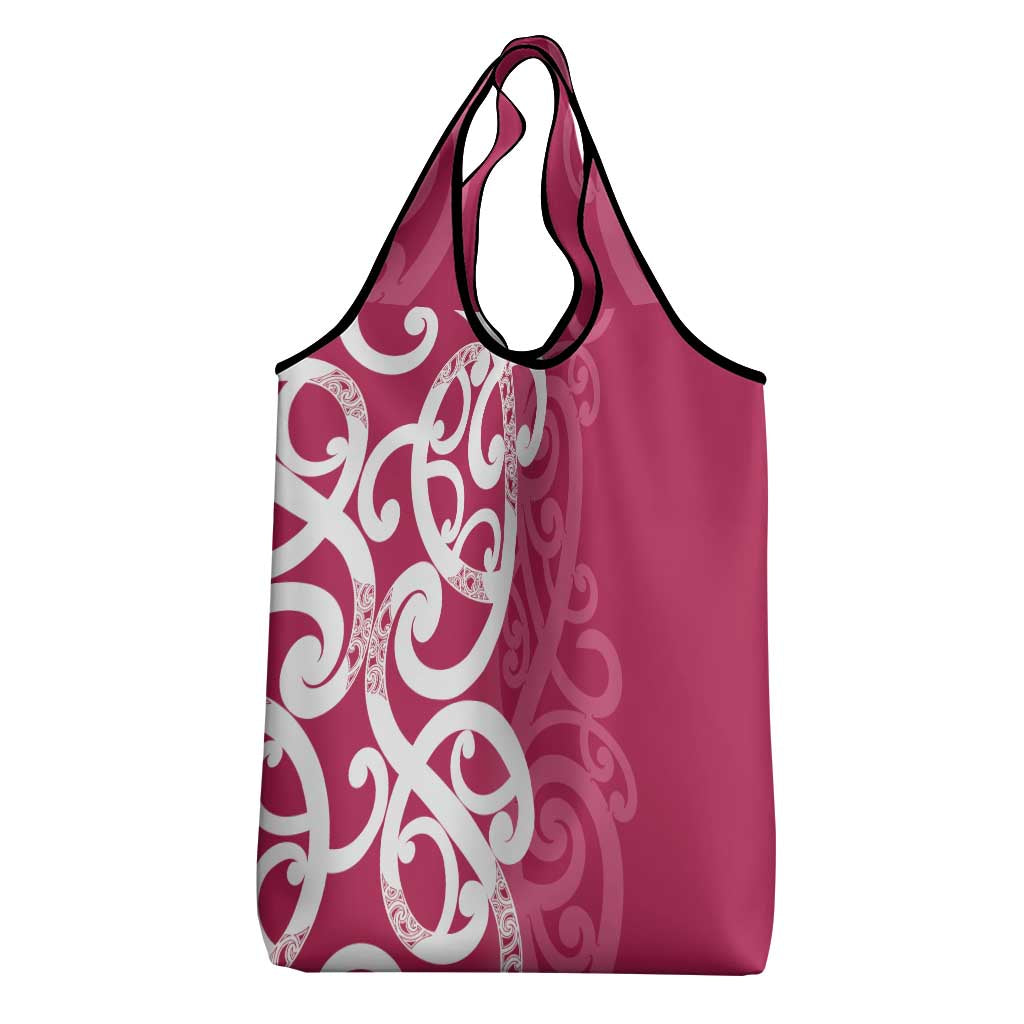 Breast Cancer Awareness Maori Grocery Bag Koru Kowhaiwhai - Aussie Hoodie