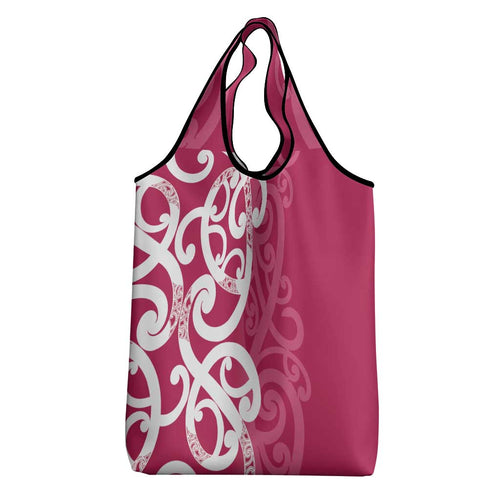 Breast Cancer Awareness Maori Grocery Bag Koru Kowhaiwhai - Aussie Hoodie
